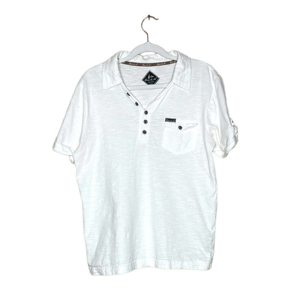 Blanc Du Nil XS Mens White Premium Roll Tab Short Sleeve Button Golf Polo Shirt - Picture 1 of 9